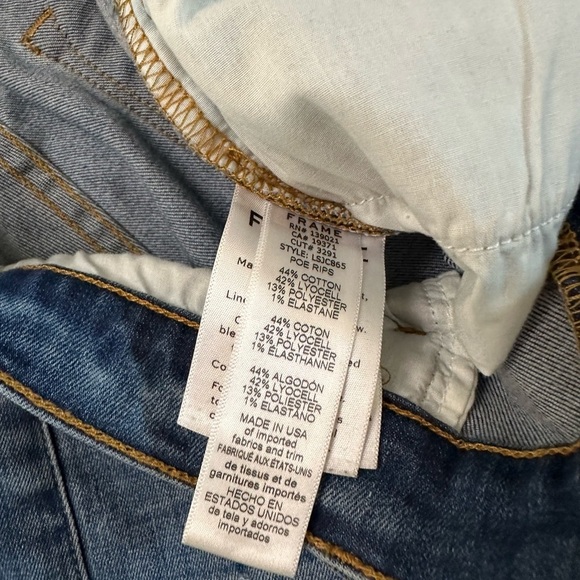FRAME DENIM Le High Skinny Raw Edge Jeans Size 25 - Picture 13 of 17